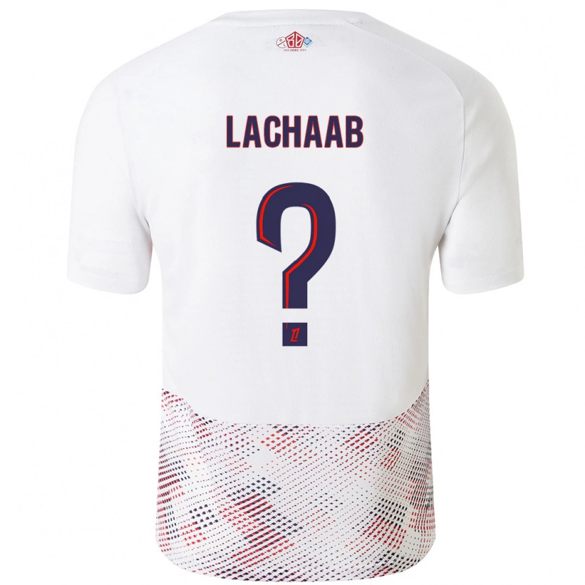 Danxen Mænd Younes Lachaab #0 Hvid Kongeblå Udebane Spillertrøjer 2024/25 Trøje T-Shirt