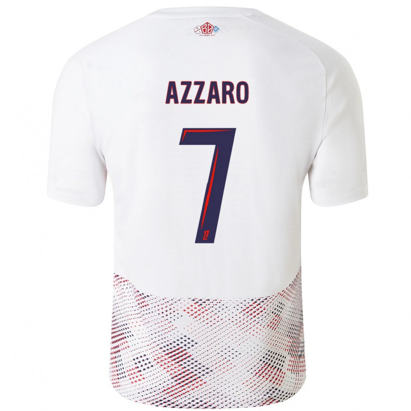 Danxen Mænd Lorena Azzaro #7 Hvid Kongeblå Udebane Spillertrøjer 2024/25 Trøje T-Shirt