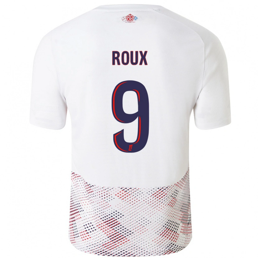 Danxen Mænd Danielle Roux #9 Hvid Kongeblå Udebane Spillertrøjer 2024/25 Trøje T-Shirt