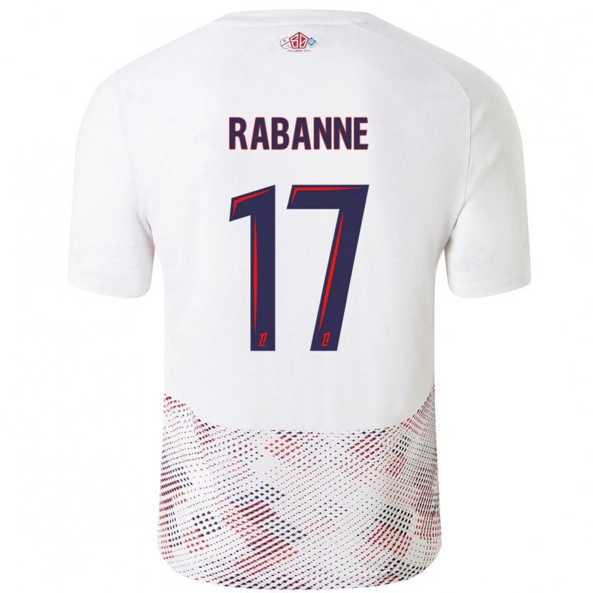 Danxen Mænd Julie Rabanne #17 Hvid Kongeblå Udebane Spillertrøjer 2024/25 Trøje T-Shirt