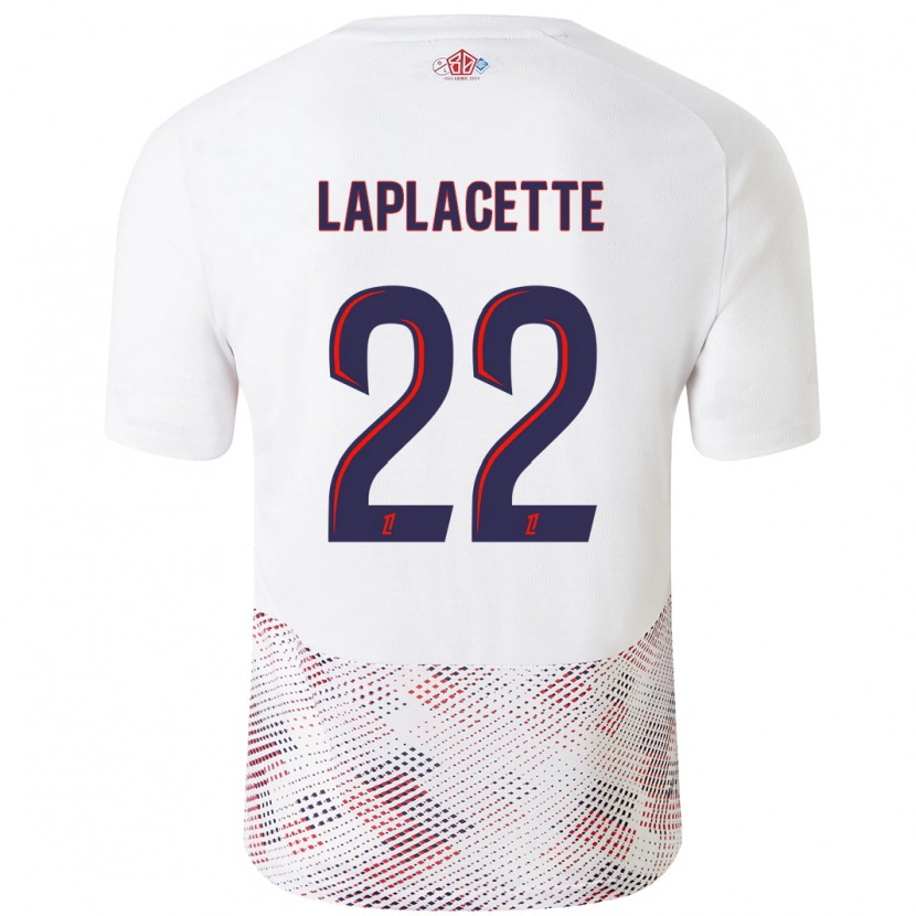 Danxen Mænd Tess Laplacette #22 Hvid Kongeblå Udebane Spillertrøjer 2024/25 Trøje T-Shirt
