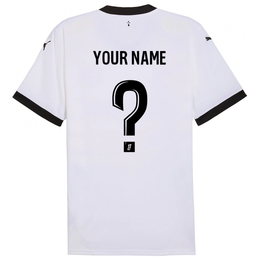 Danxen Mænd Dit Navn #0 Hvid Sort Udebane Spillertrøjer 2024/25 Trøje T-Shirt