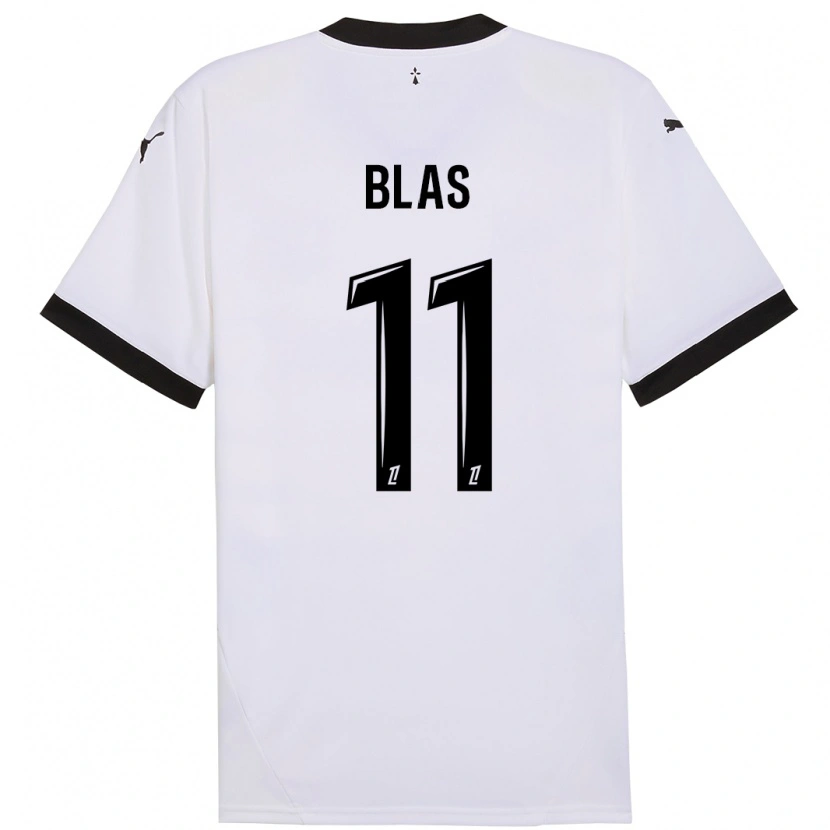 Danxen Mænd Ludovic Blas #11 Hvid Sort Udebane Spillertrøjer 2024/25 Trøje T-Shirt
