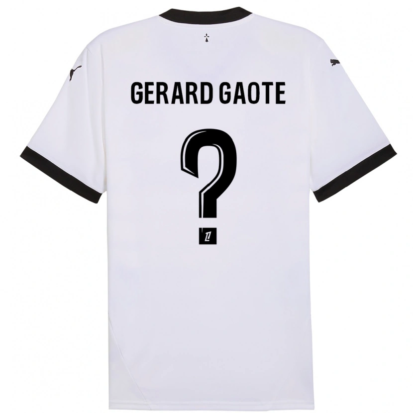 Danxen Mænd Steven Gerard Gaote #0 Hvid Sort Udebane Spillertrøjer 2024/25 Trøje T-Shirt
