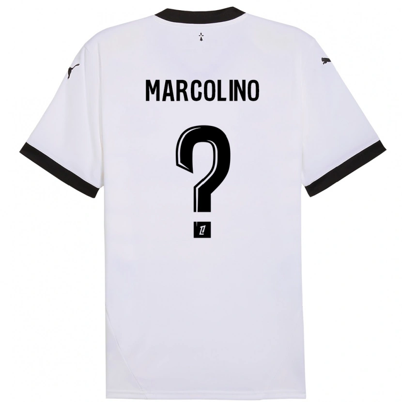Danxen Mænd Henrick Do Marcolino #0 Hvid Sort Udebane Spillertrøjer 2024/25 Trøje T-Shirt