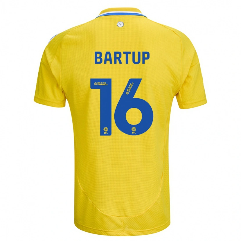 Danxen Mænd Laura Bartup #16 Gul Blå Udebane Spillertrøjer 2024/25 Trøje T-Shirt