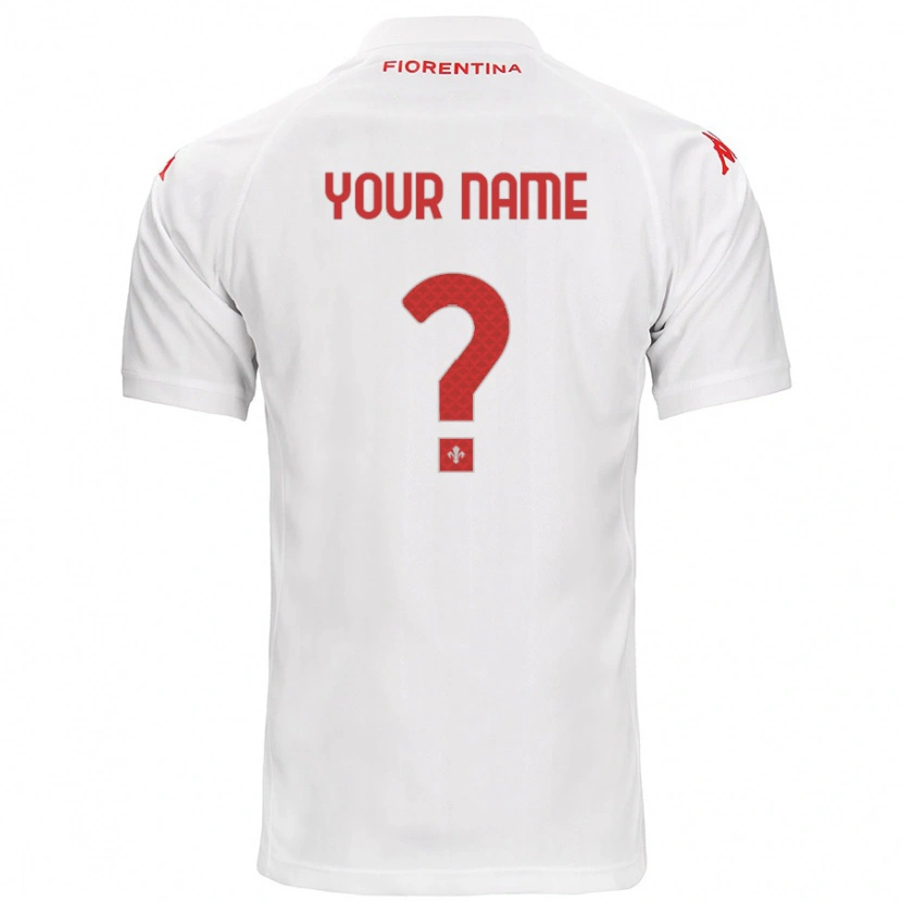 Danxen Mænd Dit Navn #0 Hvid Udebane Spillertrøjer 2024/25 Trøje T-Shirt