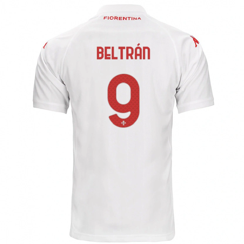 Danxen Mænd Lucas Beltrán #9 Hvid Udebane Spillertrøjer 2024/25 Trøje T-Shirt