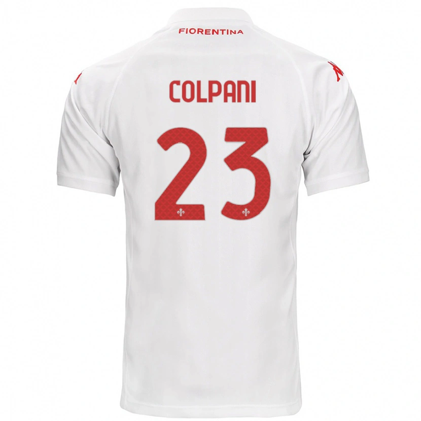 Danxen Mænd Andrea Colpani #23 Hvid Udebane Spillertrøjer 2024/25 Trøje T-Shirt