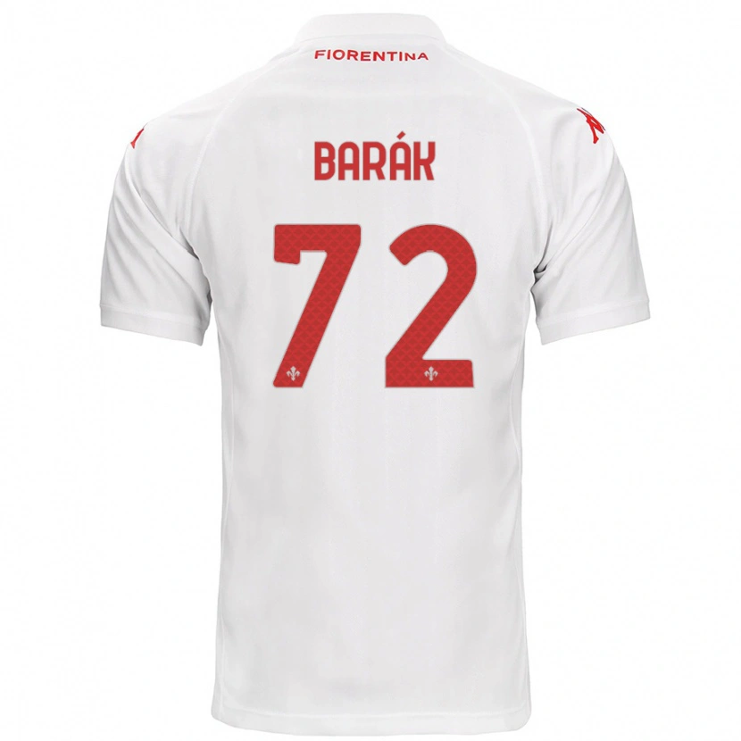 Danxen Mænd Antonín Barák #72 Hvid Udebane Spillertrøjer 2024/25 Trøje T-Shirt