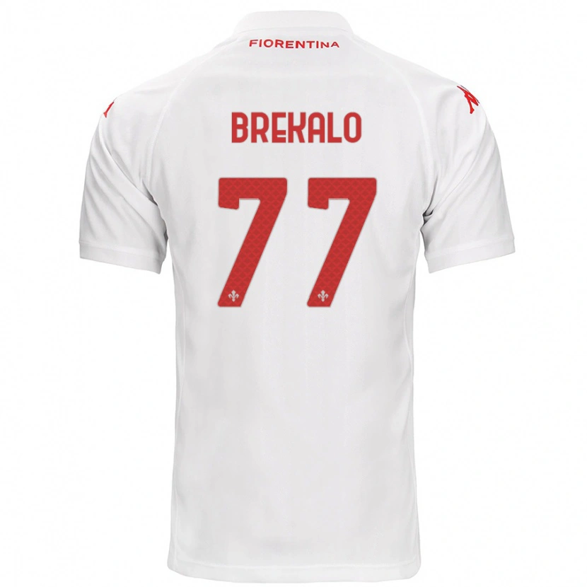 Danxen Mænd Josip Brekalo #77 Hvid Udebane Spillertrøjer 2024/25 Trøje T-Shirt