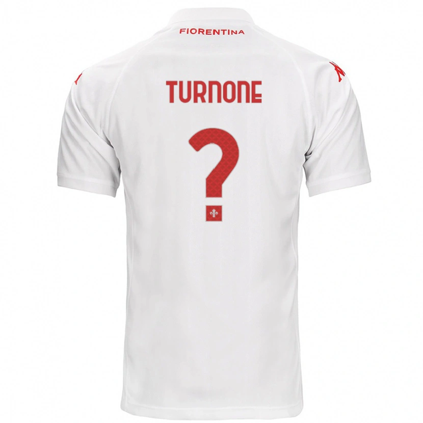 Danxen Mænd Niccolò Turnone #0 Hvid Udebane Spillertrøjer 2024/25 Trøje T-Shirt