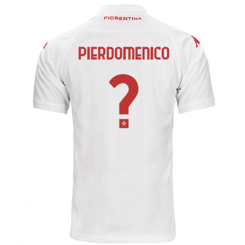 Danxen Mænd Jacopo Di Pierdomenico #0 Hvid Udebane Spillertrøjer 2024/25 Trøje T-Shirt