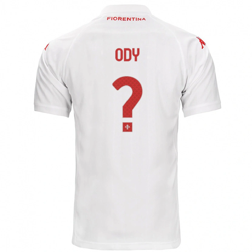 Danxen Mænd Edwin Ody #0 Hvid Udebane Spillertrøjer 2024/25 Trøje T-Shirt