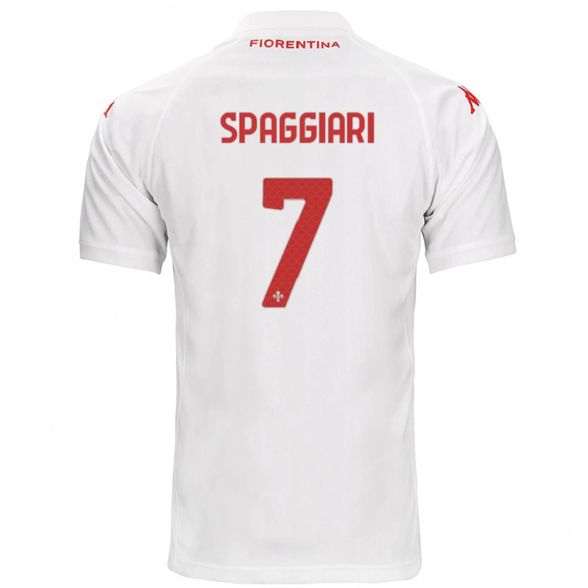 Danxen Mænd Riccardo Spaggiari #7 Hvid Udebane Spillertrøjer 2024/25 Trøje T-Shirt