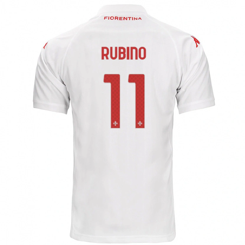 Danxen Mænd Tommaso Rubino #11 Hvid Udebane Spillertrøjer 2024/25 Trøje T-Shirt
