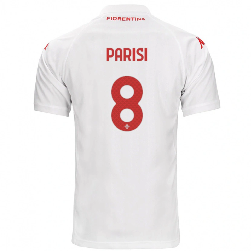 Danxen Mænd Alice Parisi #8 Hvid Udebane Spillertrøjer 2024/25 Trøje T-Shirt