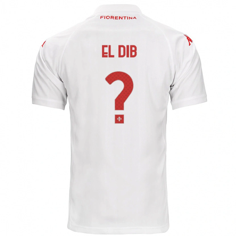 Danxen Mænd Karim El Dib #0 Hvid Udebane Spillertrøjer 2024/25 Trøje T-Shirt