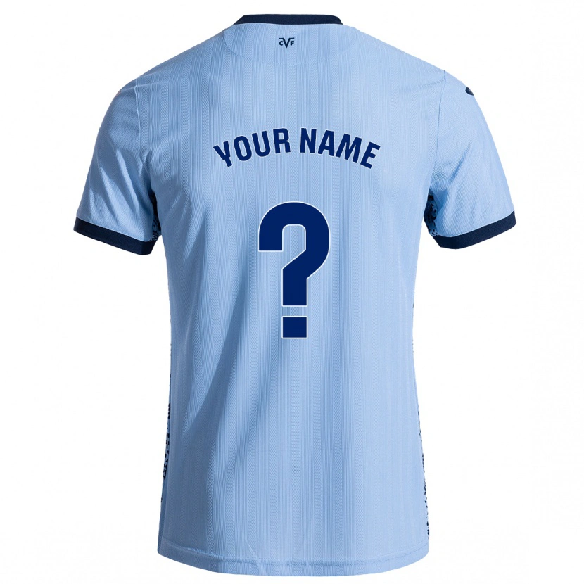 Danxen Mænd Dit Navn #0 Himmelblå Udebane Spillertrøjer 2024/25 Trøje T-Shirt