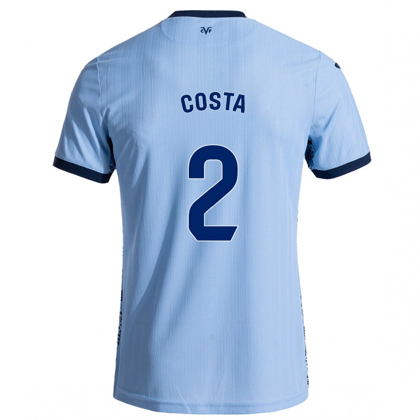 Danxen Mænd Logan Costa #2 Himmelblå Udebane Spillertrøjer 2024/25 Trøje T-Shirt