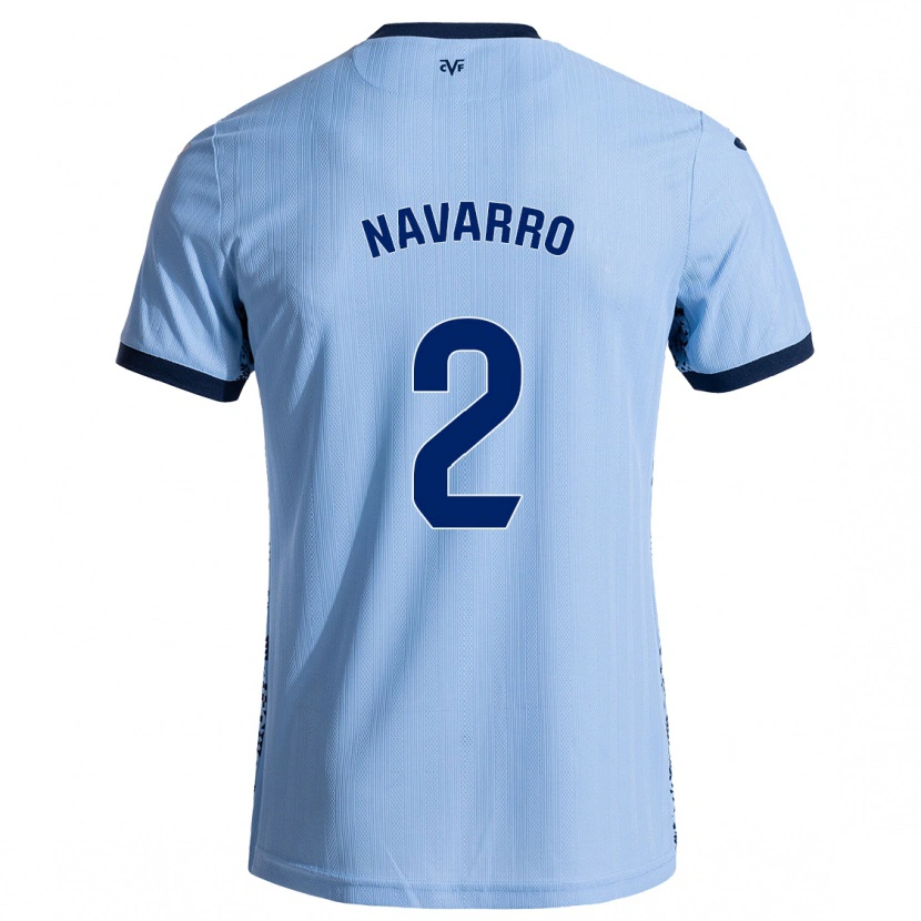 Danxen Mænd Pau Navarro #2 Himmelblå Udebane Spillertrøjer 2024/25 Trøje T-Shirt