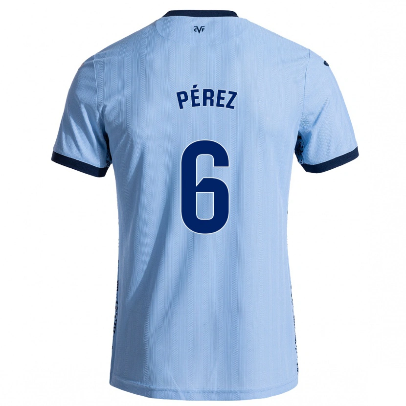 Danxen Mænd Hugo Pérez #6 Himmelblå Udebane Spillertrøjer 2024/25 Trøje T-Shirt