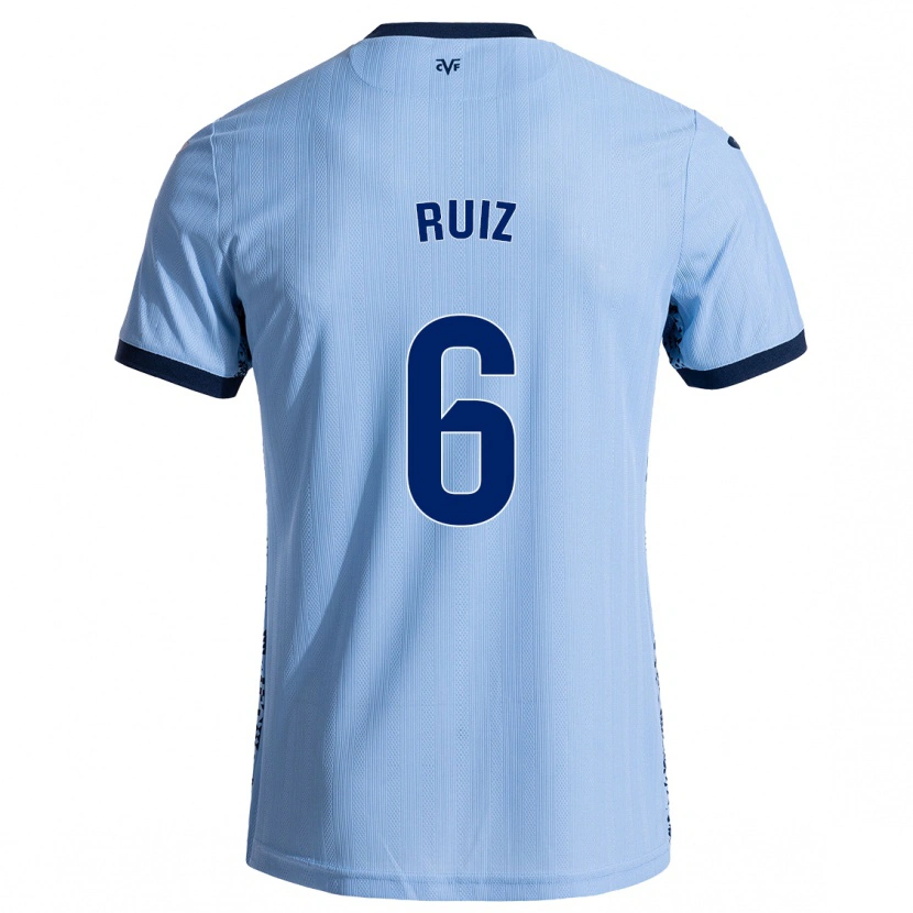 Danxen Mænd Joan Ruiz #6 Himmelblå Udebane Spillertrøjer 2024/25 Trøje T-Shirt