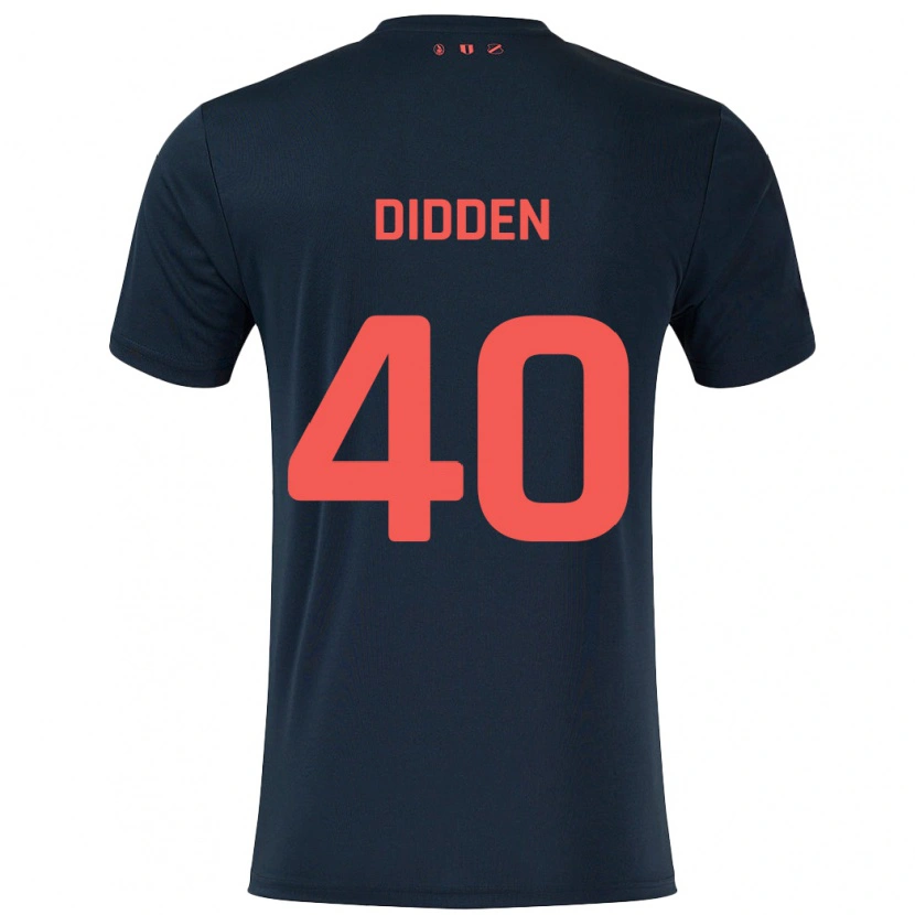 Danxen Mænd Matisse Didden #40 Sort Rød Udebane Spillertrøjer 2024/25 Trøje T-Shirt