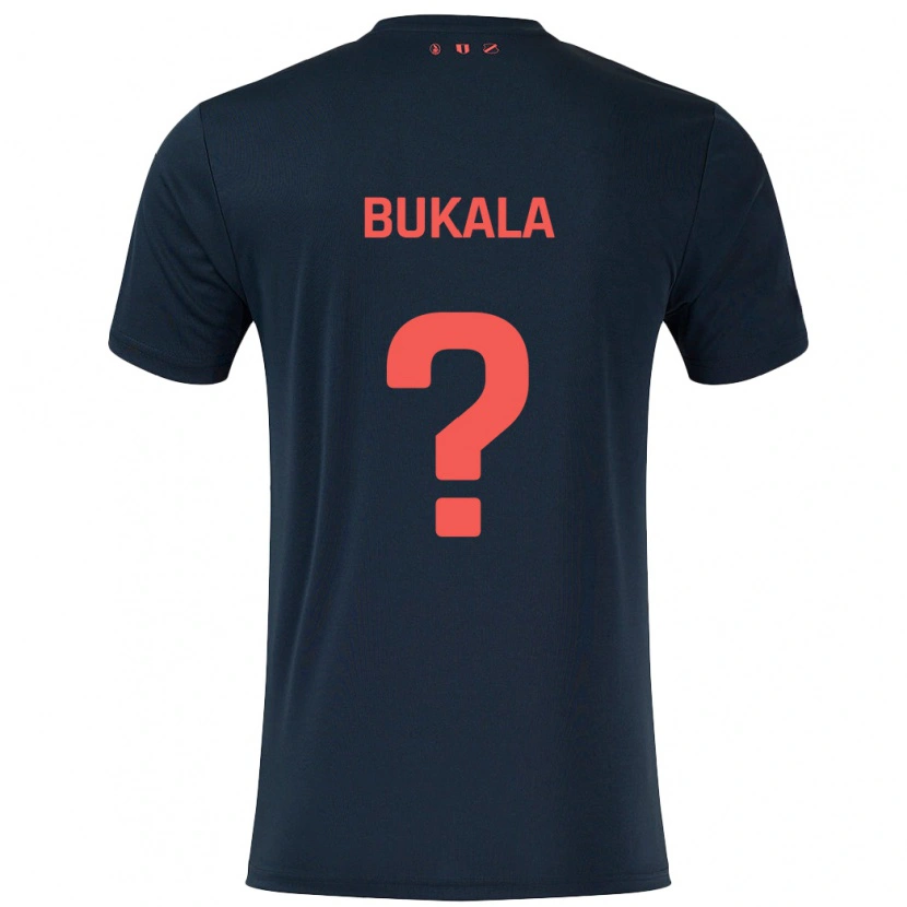 Danxen Mænd Nordin Bukala #0 Sort Rød Udebane Spillertrøjer 2024/25 Trøje T-Shirt