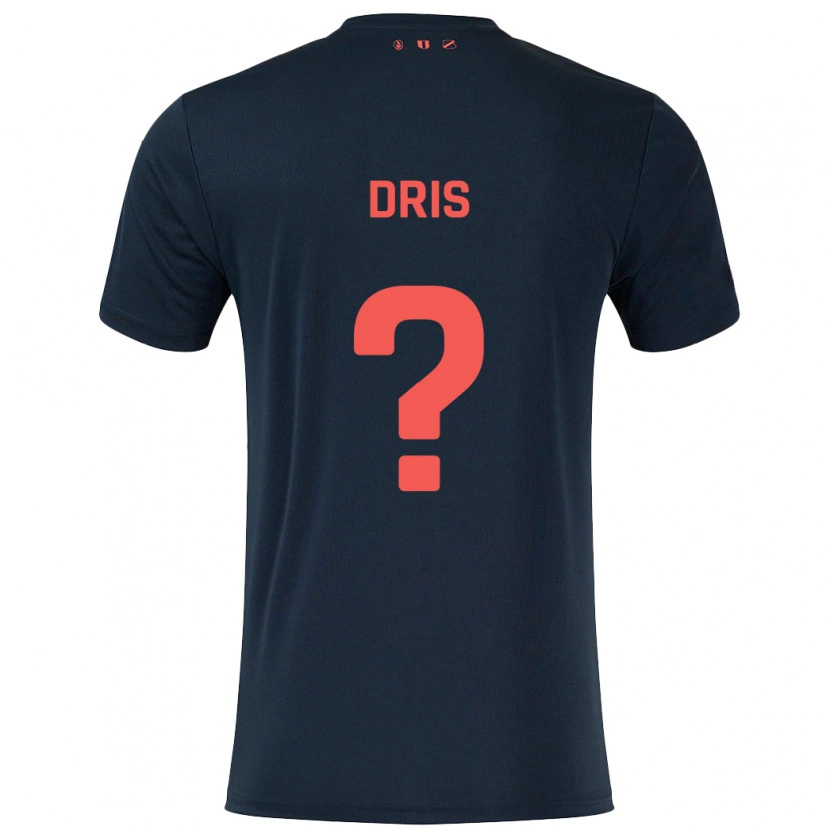 Danxen Mænd Sofiane Dris #0 Sort Rød Udebane Spillertrøjer 2024/25 Trøje T-Shirt
