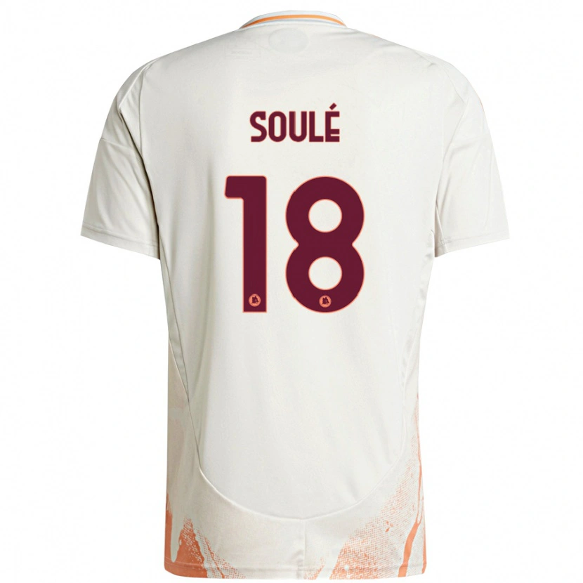 Danxen Mænd Matías Soulé #18 Creme Hvid Orange Udebane Spillertrøjer 2024/25 Trøje T-Shirt