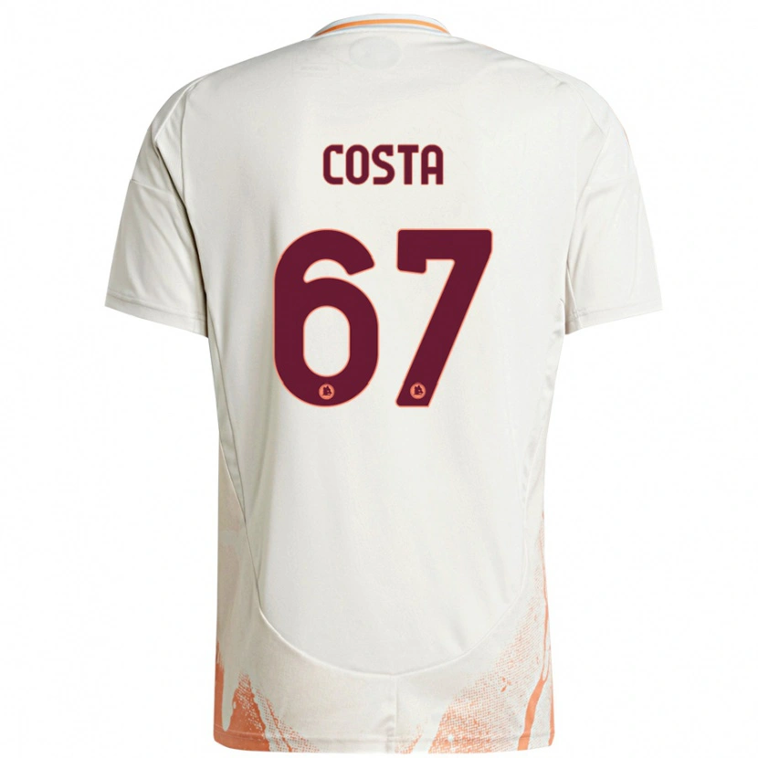 Danxen Mænd João Costa #67 Creme Hvid Orange Udebane Spillertrøjer 2024/25 Trøje T-Shirt