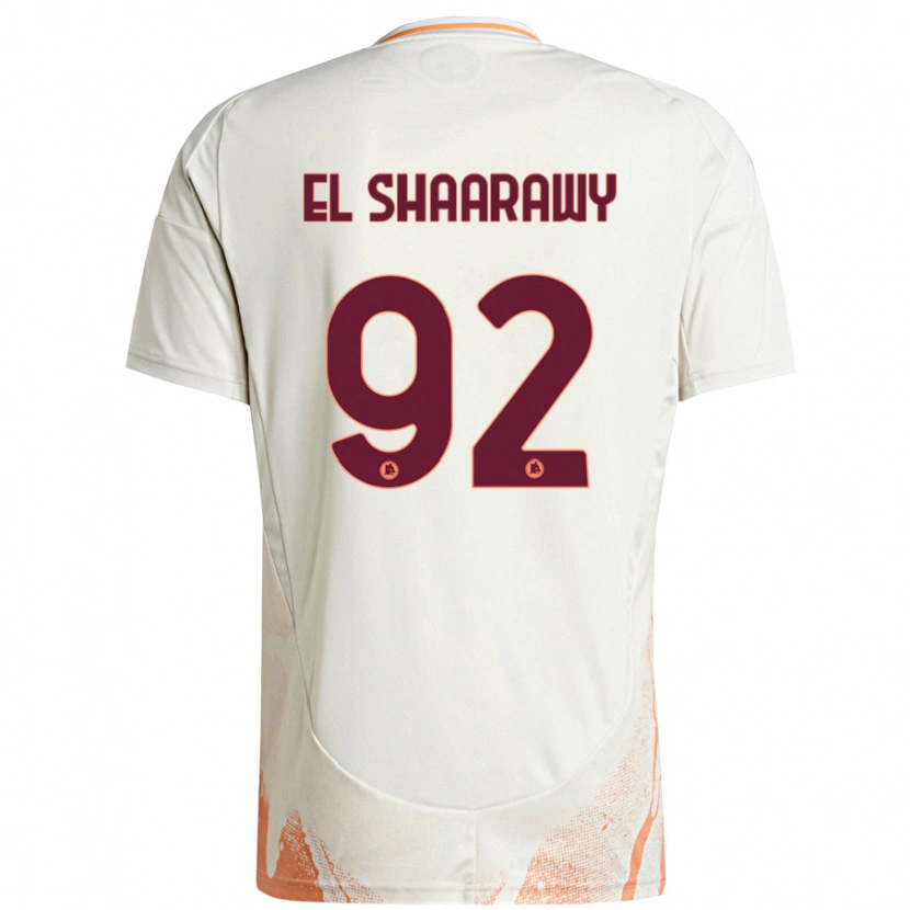 Danxen Mænd Stephan El Shaarawy #92 Creme Hvid Orange Udebane Spillertrøjer 2024/25 Trøje T-Shirt