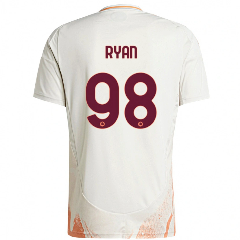 Danxen Mænd Mathew Ryan #98 Creme Hvid Orange Udebane Spillertrøjer 2024/25 Trøje T-Shirt