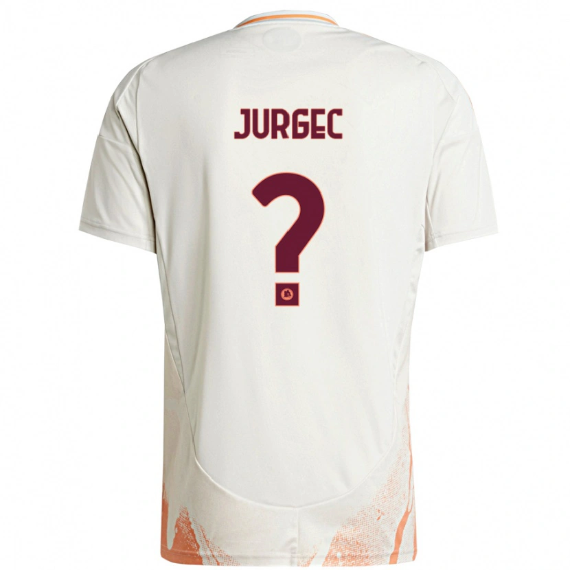 Danxen Mænd Jan Jurgec #0 Creme Hvid Orange Udebane Spillertrøjer 2024/25 Trøje T-Shirt