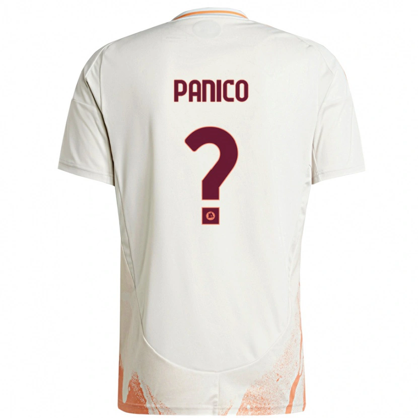 Danxen Mænd Francesco Panico #0 Creme Hvid Orange Udebane Spillertrøjer 2024/25 Trøje T-Shirt
