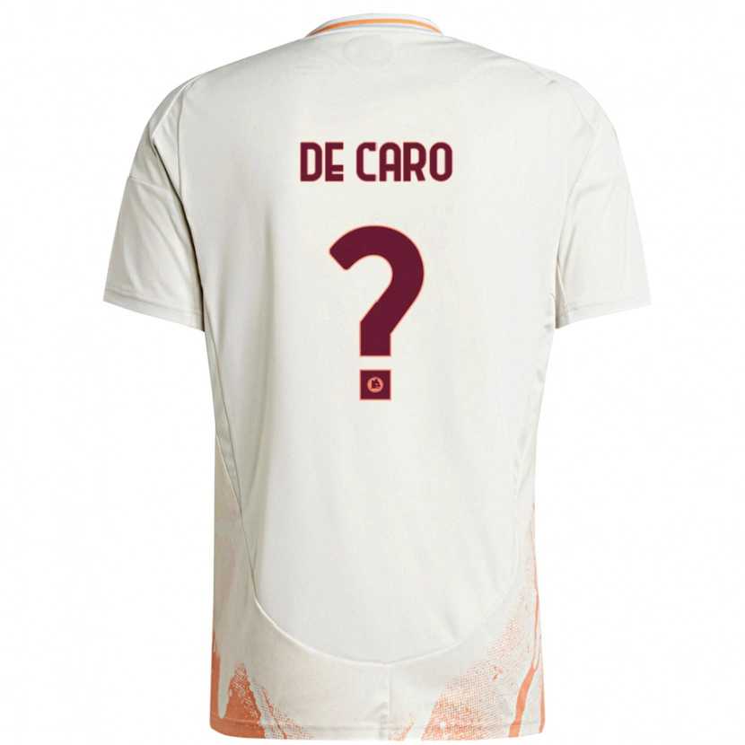 Danxen Mænd Lorenzo De Caro #0 Creme Hvid Orange Udebane Spillertrøjer 2024/25 Trøje T-Shirt