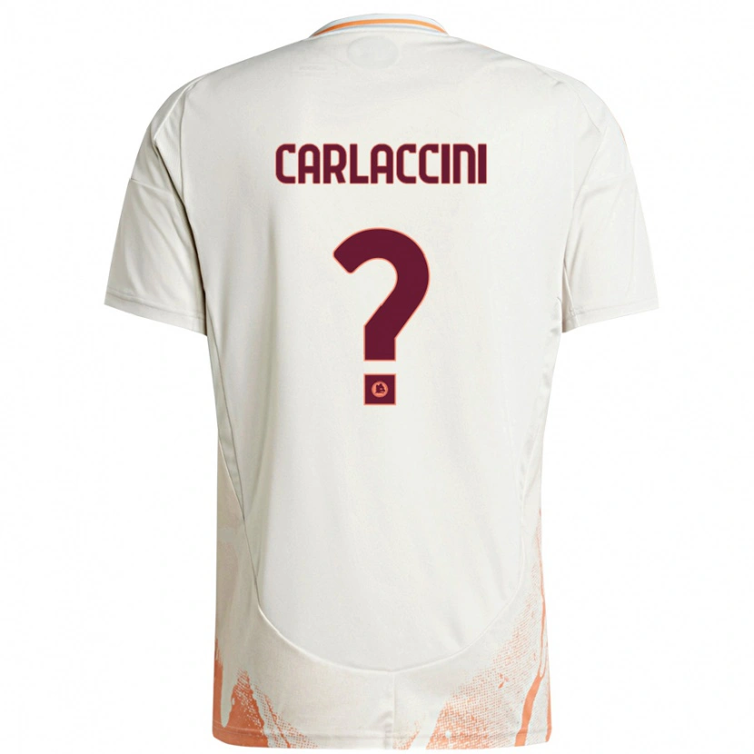 Danxen Mænd Samuele Carlaccini #0 Creme Hvid Orange Udebane Spillertrøjer 2024/25 Trøje T-Shirt