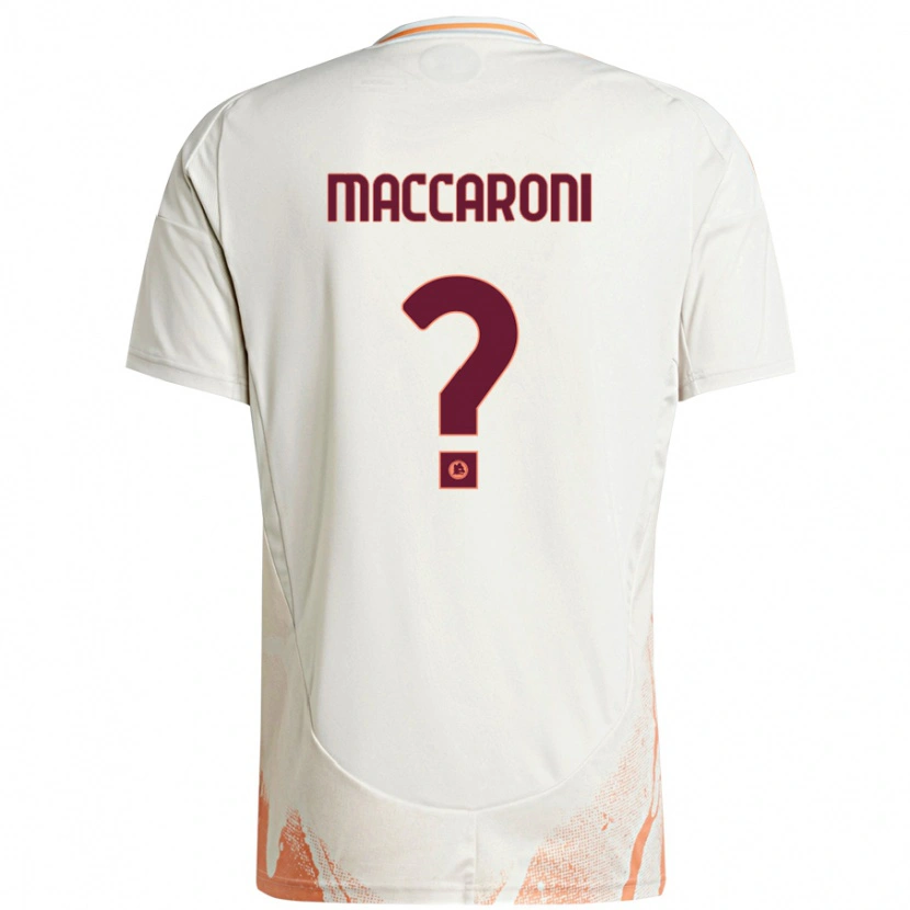 Danxen Mænd Valerio Maccaroni #0 Creme Hvid Orange Udebane Spillertrøjer 2024/25 Trøje T-Shirt