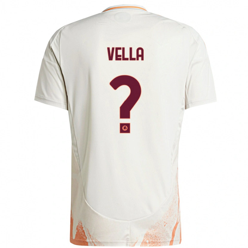 Danxen Mænd Tancredi Vella #0 Creme Hvid Orange Udebane Spillertrøjer 2024/25 Trøje T-Shirt