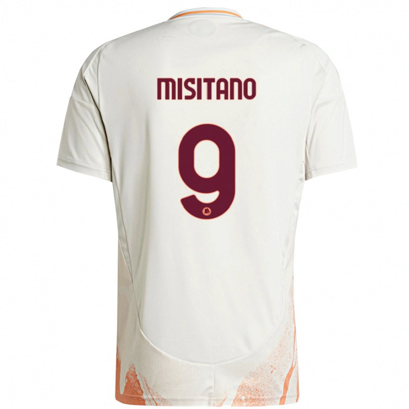 Danxen Mænd Giulio Misitano #9 Creme Hvid Orange Udebane Spillertrøjer 2024/25 Trøje T-Shirt