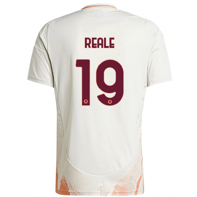 Danxen Mænd Filippo Reale #19 Creme Hvid Orange Udebane Spillertrøjer 2024/25 Trøje T-Shirt