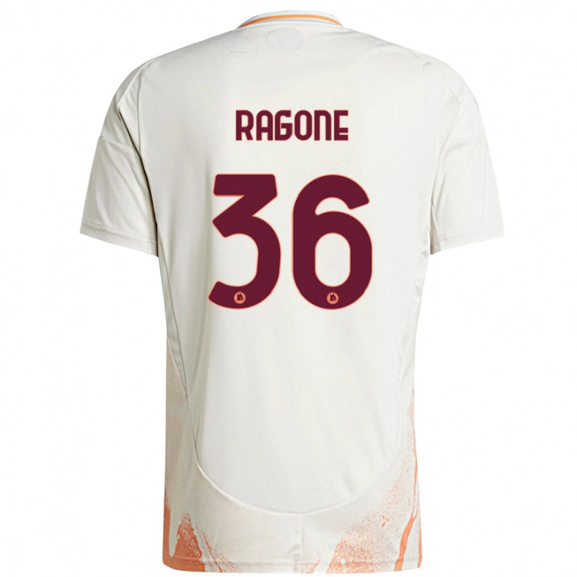 Danxen Mænd Diego Ragone #36 Creme Hvid Orange Udebane Spillertrøjer 2024/25 Trøje T-Shirt