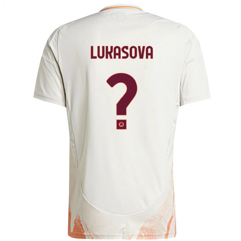 Danxen Mænd Olivie Lukášová #0 Creme Hvid Orange Udebane Spillertrøjer 2024/25 Trøje T-Shirt
