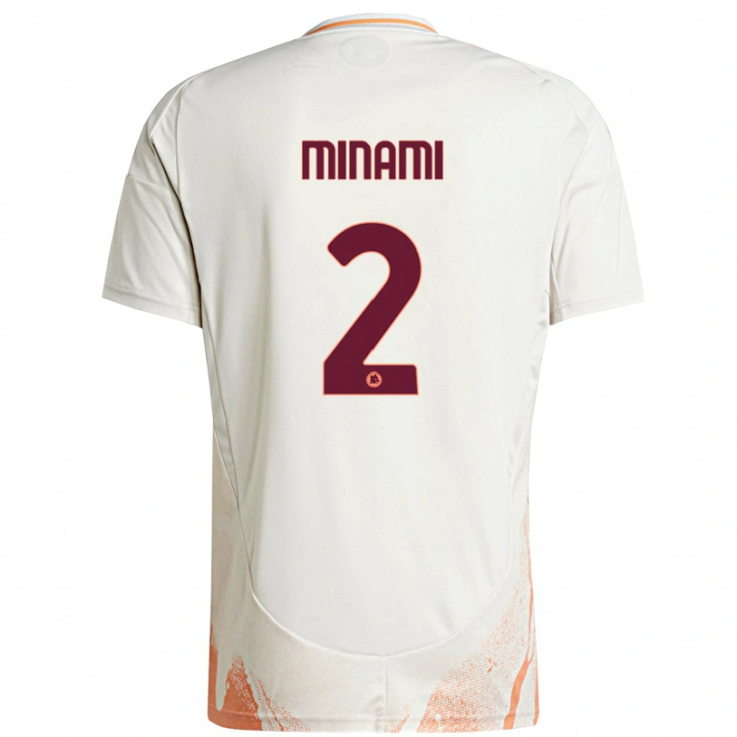 Danxen Mænd Moeka Minami #2 Creme Hvid Orange Udebane Spillertrøjer 2024/25 Trøje T-Shirt