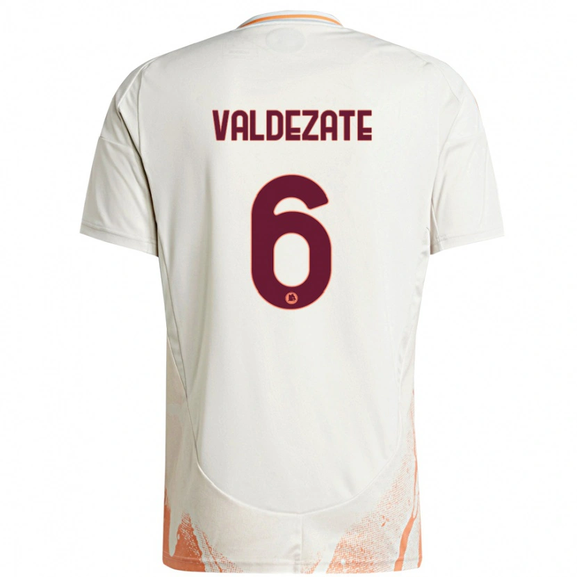 Danxen Mænd Oihane Valdezate #6 Creme Hvid Orange Udebane Spillertrøjer 2024/25 Trøje T-Shirt