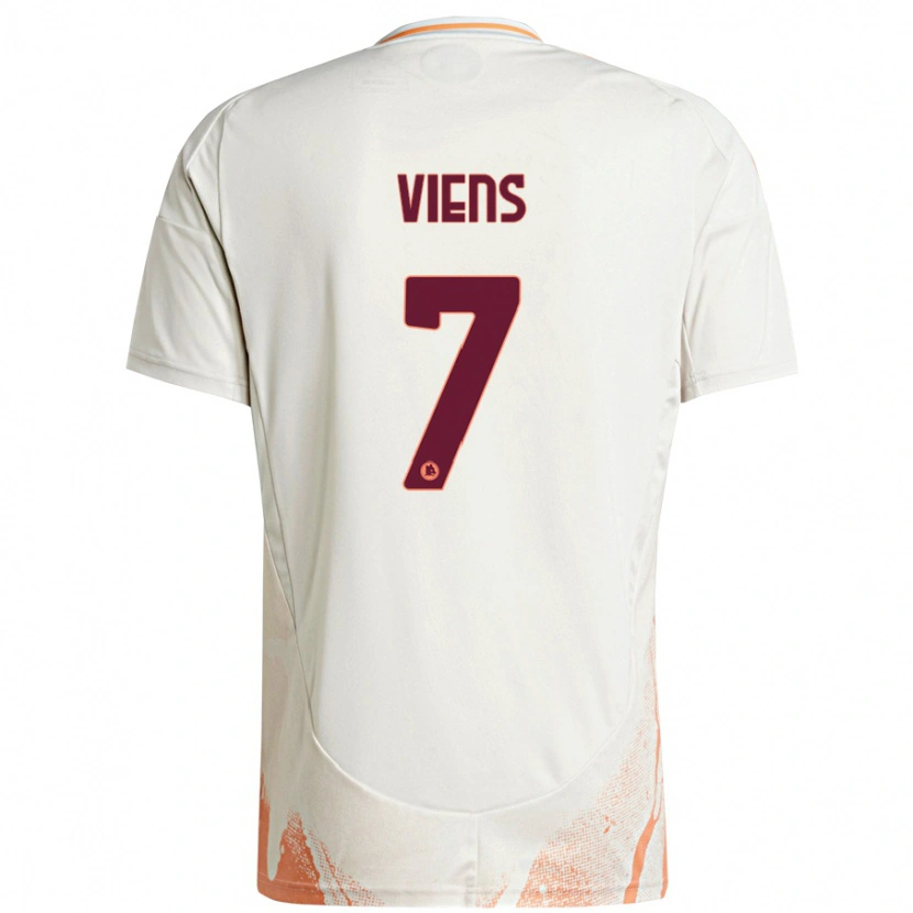 Danxen Mænd Evelyne Viens #7 Creme Hvid Orange Udebane Spillertrøjer 2024/25 Trøje T-Shirt