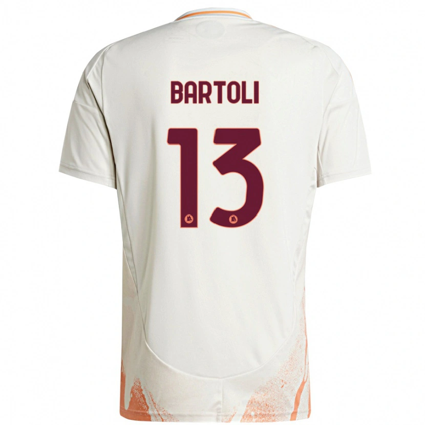 Danxen Mænd Elisa Bartoli #13 Creme Hvid Orange Udebane Spillertrøjer 2024/25 Trøje T-Shirt