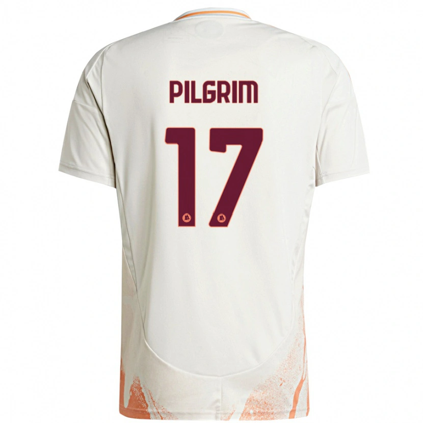 Danxen Mænd Alayah Pilgrim #17 Creme Hvid Orange Udebane Spillertrøjer 2024/25 Trøje T-Shirt
