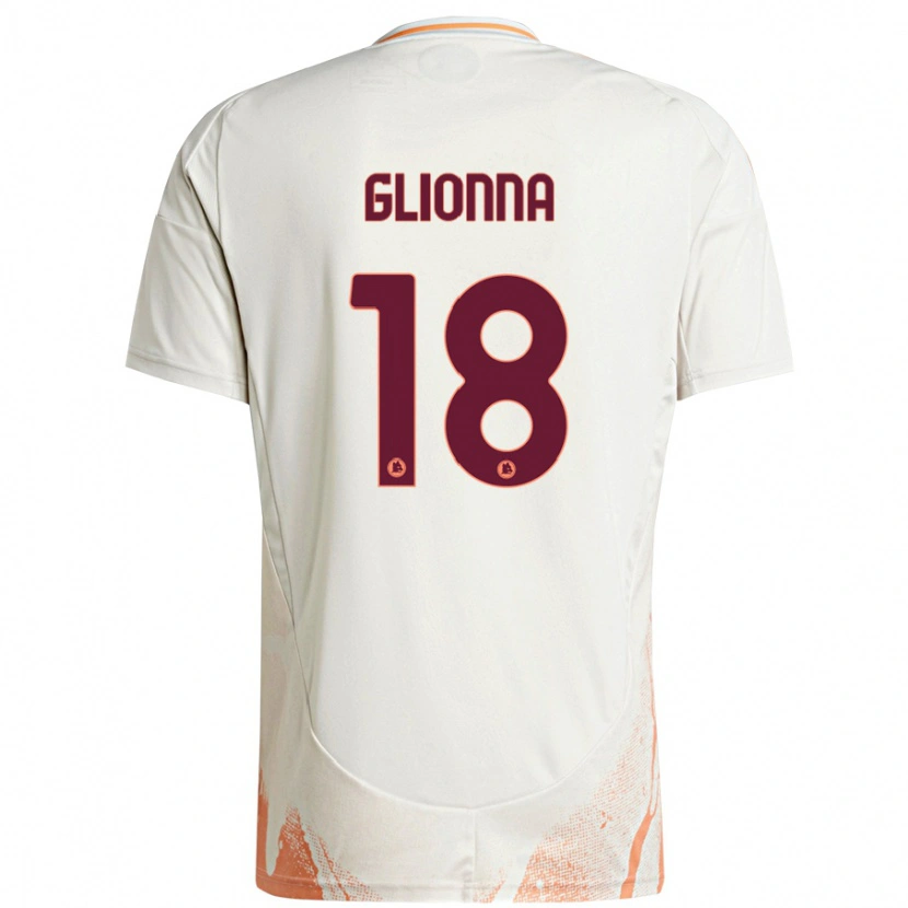 Danxen Mænd Benedetta Glionna #18 Creme Hvid Orange Udebane Spillertrøjer 2024/25 Trøje T-Shirt